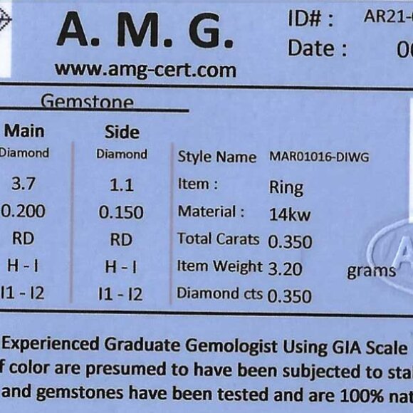 Certified Natural Diamond 14K Designer Gold Ring - Picture 5 of 5